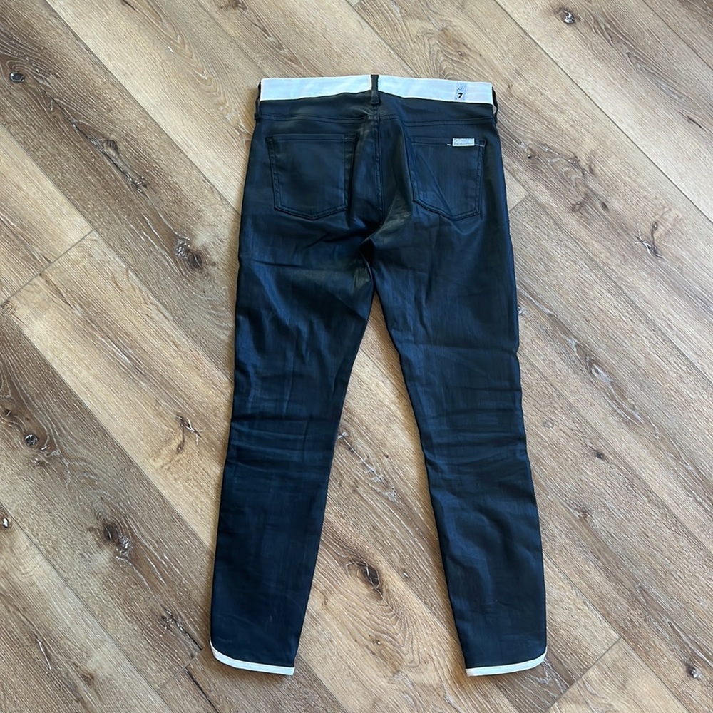 7 FOR ALL MANKIND Sportif Crop Jeans Black & White - Picture 7 of 13